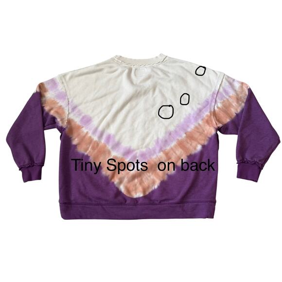 Free People Movement Ombré Mette Crew Neck Tie Dye Sweatshirt size XS oversized - Picture 6 of 14